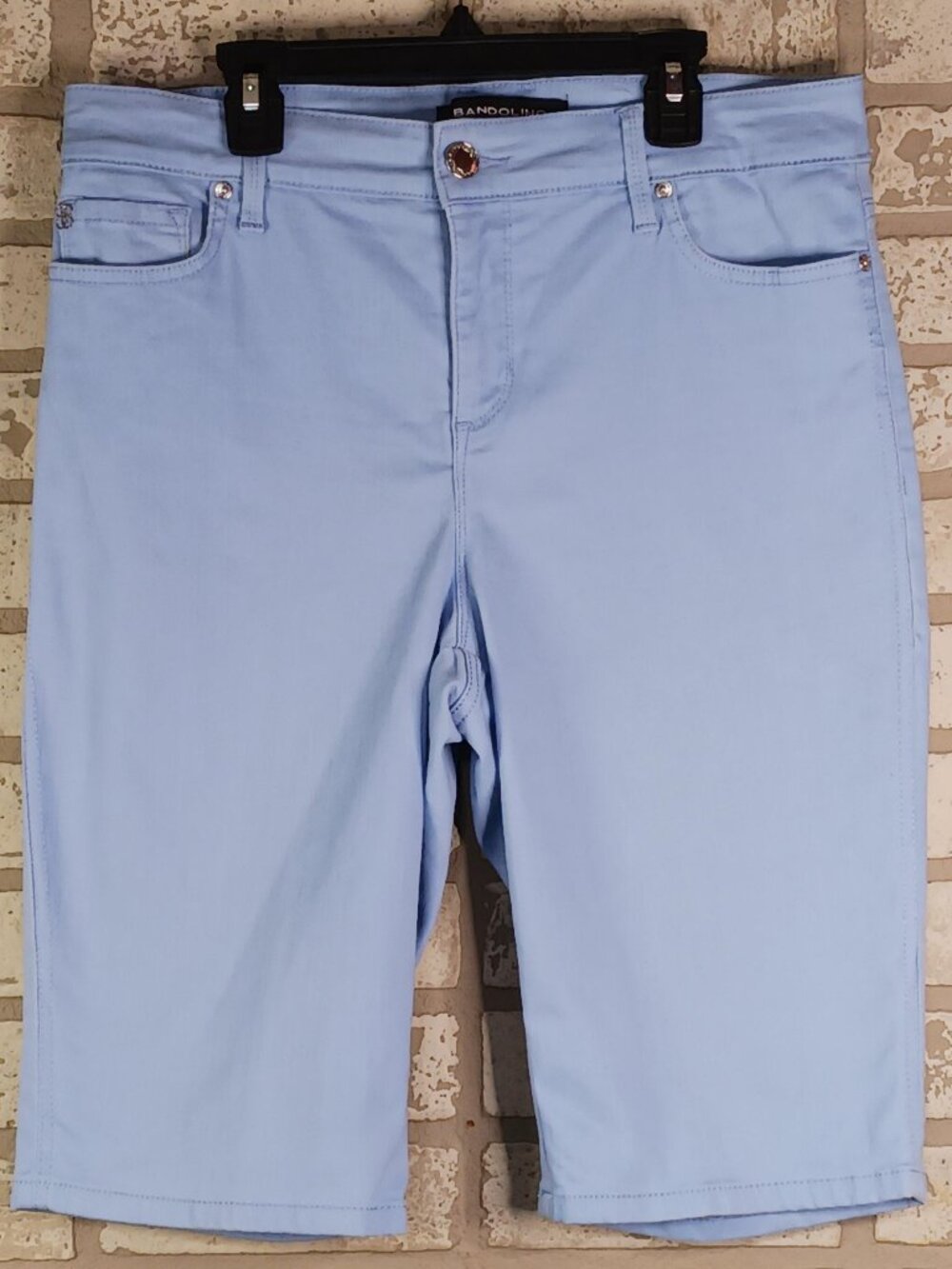 Bandolino Womens Size 8 Shorts Above-The-Knee Blue Jeans 2% Spandex (Read)